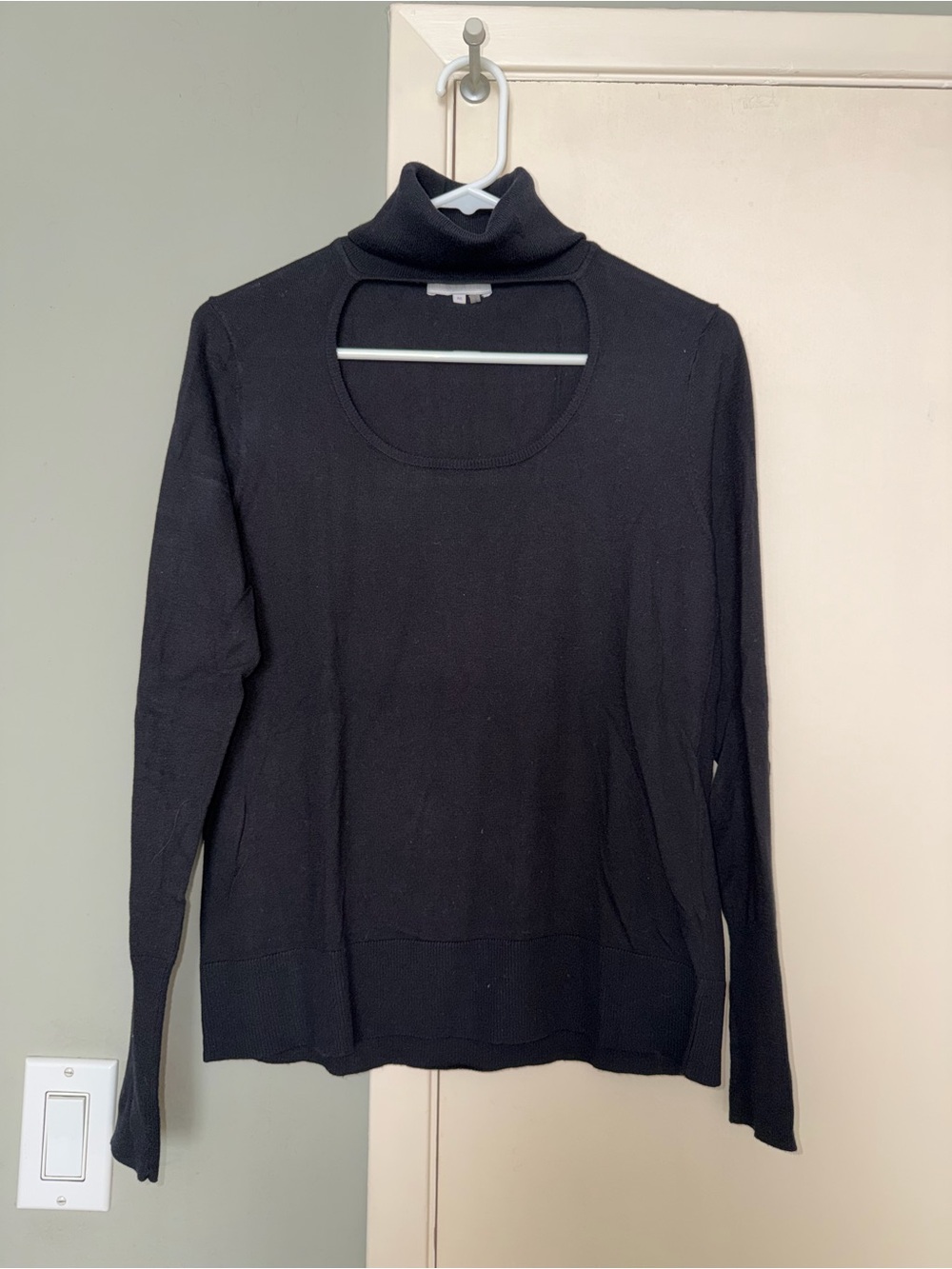 1. State Black Cutout Turtleneck Sweater